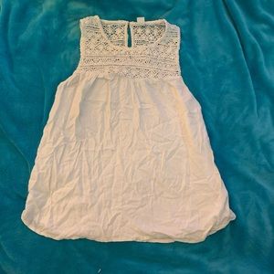 Lacy white tank top blouse